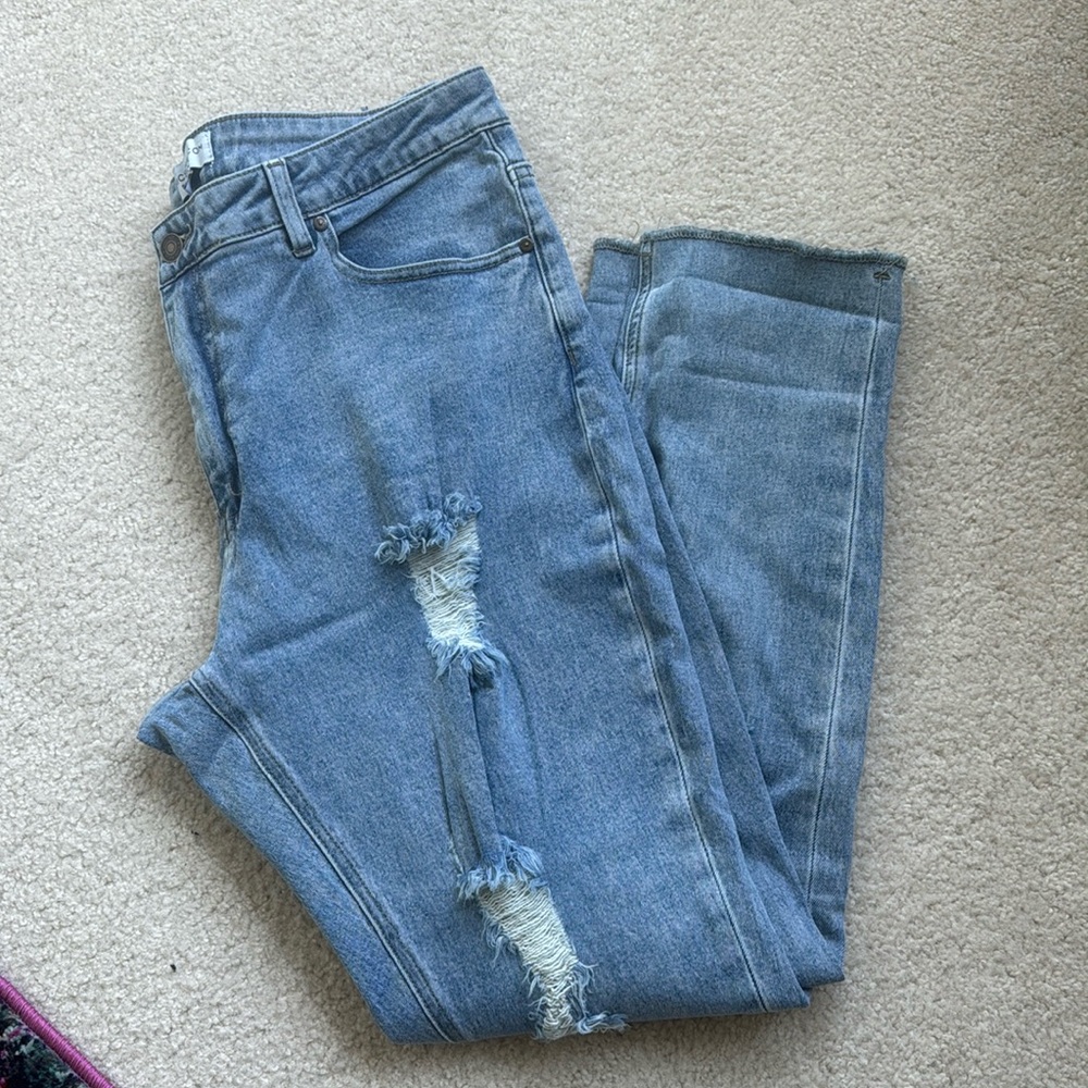 Chic Soul Medium wash ripped jeans 14